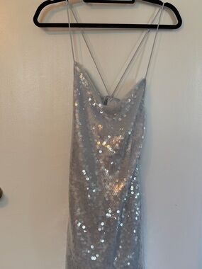 NWT Light Blue Sequin Party Dress